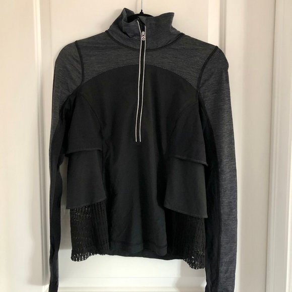 Black Lululemon long sleeve shirt with zipper - Picture 1 of 5